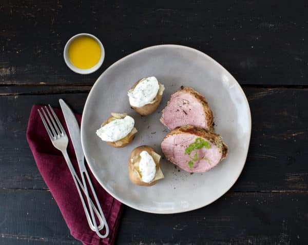 Recette Palette De Porc à La Diable Pommes De Terre En Robe Des Champs Et Fontainebleau Aux